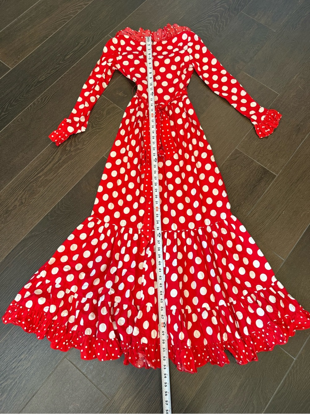 Vintage Victor costa small hostess party dress red 70s Valentines saks 5th - Picture 15 of 16